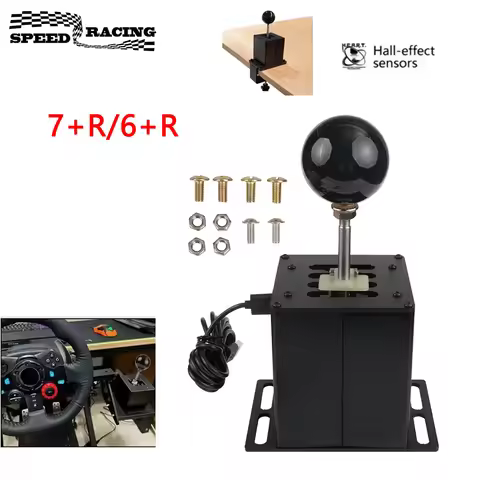 For Logitech G29/G25/G27/G920 T300RS/GT USB Simulator Shifter Hall Sensor H Gear Shifter For ETS2 WR