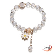 DWEL Bohemian Bracelet, Multicolor Lucky Korean Daisy Bracelet,  Elastic Crystal Beaded Bracelet Boh