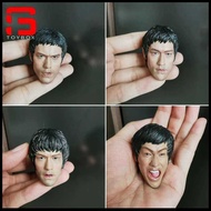 1/6 Scale Kung Fu Xiaolong Li Head Sculpt Carving Model For 12'' GANGHOOD Asian Male Muscl
