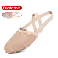 Dance shoes adult soft soled exercise shoes half foot artistic grading gymnastics shoes half cut bel