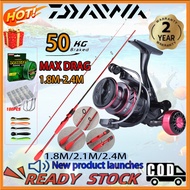 DAIWA Joran Pancing 1 Set Fishing Rod Set Spinning Reel Joran Udang Galah Rod Pantai Pancing Set