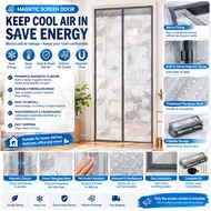 Magnetic Privacy Door Curtain, Windproof & Oilproof Room Divider, No Drill Curtain for Kitchen, Bath