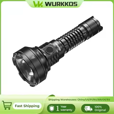 Wurkkos TD01 Tactical Flashlight 2200Lm, 21700 Rechargeable, Ultra-Long-Range Illumination (1039m), 