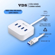 Biaze USB Hub 4 USB 2.0 Ports, Stable Transmission, Compact Design