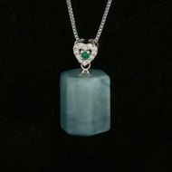 海藍寶原石水晶頸鍊-1 ( Raw Aquamarine Crystal Necklace-1 )