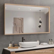 Solid Wood Nordic Dressing Table Bathroom Mirror Simple Bathroom Mirror Toilet Wall Hanging Household Internet Celebrity Toilet Mirror