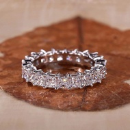 IPXF Gia Igi Certified Cvd HPHT Lab Grown Created Diamond 14k 18k Solid Gold Eternity Wedding Band R