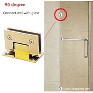 Biggers Gold Color Rose Gold 304 Stainless Steel Bathroom Folder Shower Room Glass Hinge Clamp TC4D 