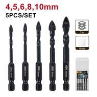 (SG Stock) Deli 4/5/6/8/10mm Glass Drill Bit (DH-CZZ005-ED2)