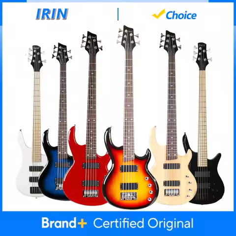 IRIN P-05 5 Strings Bass Guitar 24 Frets Maple Body Neck Electric Bass Guitar Stringed Instruments B