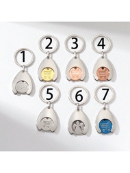 1pc Shopping Cart Trolley Coin Holder With USD/EUR/Angel/Smooth Car Keychain And Metal Token Keyring