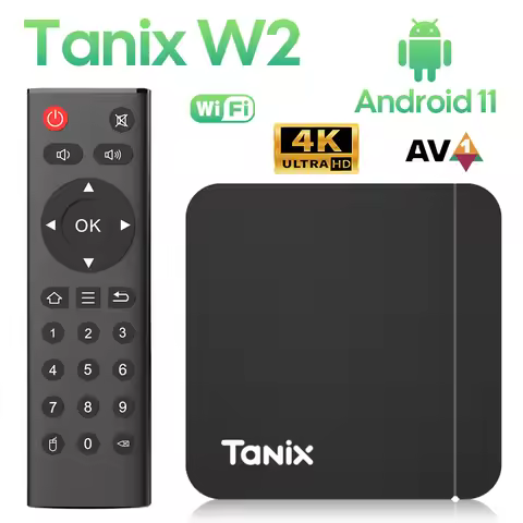 Original Tanix W2 Android11.0 SPDIF Smart TV BOX Amlogic S905W2 4K 2.4/5G WiFi AV1 HDR Netflix Youtu