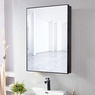 DEKO Aluminium Bathroom Cabinet with Mirror Large Storage Mirror Cabinet Kabinet Cermin Mirror Box with Shelf IKEA