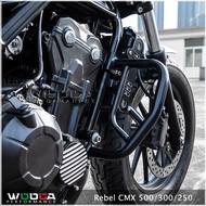 WOOGA กันชนเครื่องยนต์มอเตอร์ไซค์,สำหรับ HONDA Rebel 500/300/250 17-21 CMX500 CMX300 CMX250แท่งป้องกันการกระแทก