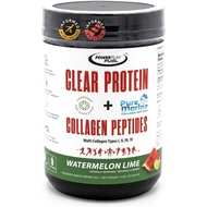 Clear Protein Powder + Collagen Peptides, Watermelon & Lime – 24g BLG with Marine Collagen, Sport Ce