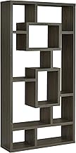 Coaster Home Furnishings Geometric Cubed Rectangular Book Shelf, 11.5'' D x 35.5'' W x 70.75'' H, We