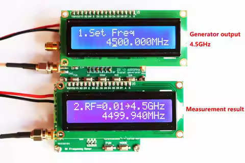 1Hz to 4.5GHz RF Frequency Counter Meter, HF VHF UHF Band Portable High Precision Frequency Tester