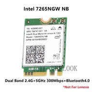 7265NB 7265NGW NB 2.4G/5Ghz WiFi 300Mbps BT4.0 M.2 Wifi Card