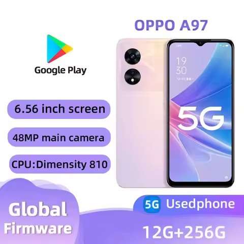 OPPO A97 5G SmartPhone CPU MTK Dimensity 810 6.58inch 90hz refresh rate 48MPCamera 5000mAh used phon