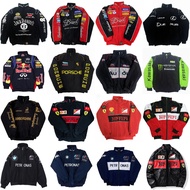 F1 Racing Jacket Embroidery Leather Jeket Men Motor Windbreaker Woman Bomber Jaket Varsity Jacket