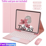 Galaxy Tab A8 Case with Touch pad Keyboard For Samsung Galaxy Tab A8 10.5 2021 SM-X200 X205 Round To