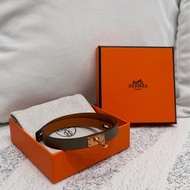 HERMES Mini Kelly Double Tour手環 大象灰