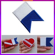 [Tachiuwa2] Alpha Flag diver Flag Patch Badge Scuba Diving  Embroidered Decorative Patches