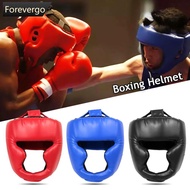 FOREVERGO Full-covered Pu Boxing Helmet Kids Adults Muay Thai Training Sparring Boxing Headgear Gym 