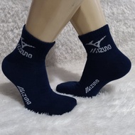 12 PASANG KAOS KAKI PENDEK PRIA TEBEL  HITAM PUTIH  MIZUNO