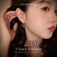 Star Dangle Earrings Women S999 Silver Pin CZ Hypoallergenic Non Tarnish Minimalist FLORTINE