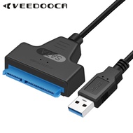 VEEDOOCA SATA To USB 3.0 Adapter Cable Hard Drive Adapter Converter External Converter With Power Port For SSD/HDD Data Transfer