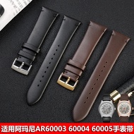 Suitable for Armani AR60003 60004 60002 80026 11013 Watch Genuine Leather Strap Men 22mm