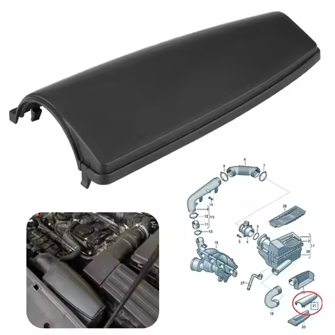 Air Intake Duct Cover Lid For Audi A3 TT VW Jetta Golf Caddy Skoda 1K0805965J9B9 Car Air Intake Duct