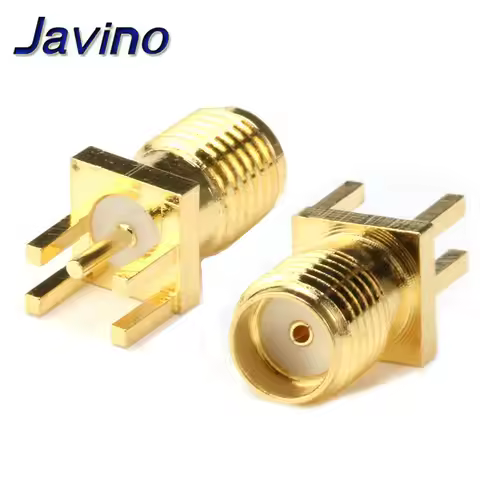 5-50Pcs Javino SMA Female Jack Connector For 1.6mm Solder Edge PCB Straight Mount Gold plated RF Con