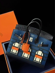 Hermes Birkin 20 蓝房子 D刻 未使用成色 全套蓝盒带票证
