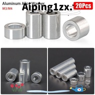 NG1ZX 20Pcs/Pack Bushing Gasket, CNC Sleeve Round Flat Aluminum Alloy Washer,  M3 M4 M5 For RC Model