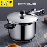 COOKER KING《6 Protections Germany Quality Standard》304 Stainless Steel Pressure Cooker Suit For Gas,Induction,4L/6L/8L