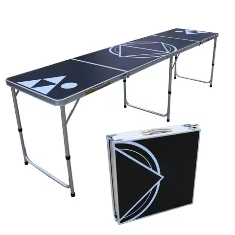Beer Pong Table Extended Game Table Light Weight Easy Carry Aluminum Outdoor Folding Ping Pong Table