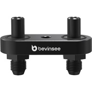 Bevinsee Transmission Cooler Line Adapter Plate with Gasket 6AN Fittings Compatible with 6L80E 6L90E