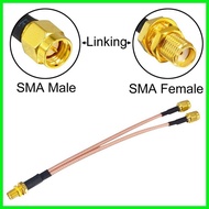 WiFi Antenna Coaxial Cable SMA Female To Y-Type 2XSMA Male Straight Splitter Combiner Extension