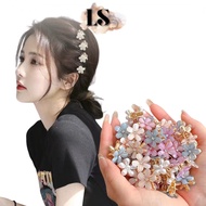 LS - H912 FLOWER-SHAPED HAIR CLIPS, 4 PCS, CUTE, WOMEN'S HAIR ACCESSORIES, FRINGE-MODEL CLIPS