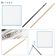 [Devoko] Flute Cleaning Stick Flute Cleaning Cloth Wind Instrument Tool Flute Care Tool for Saxophon