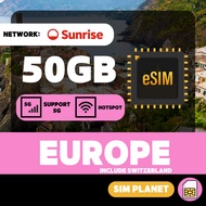eSIM Planet 【 Europe 】Europe Travel Prepaid Sim Card UNLIMITED GB 欧洲上网卡 eSIM Travel eSIM