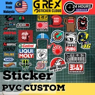 STICKER PVC CUSTOM (INDOOR & OUTDOOR USE) KISS CUT/DIE CUT