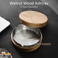 Ashtray with Cover (Walnut Wood)