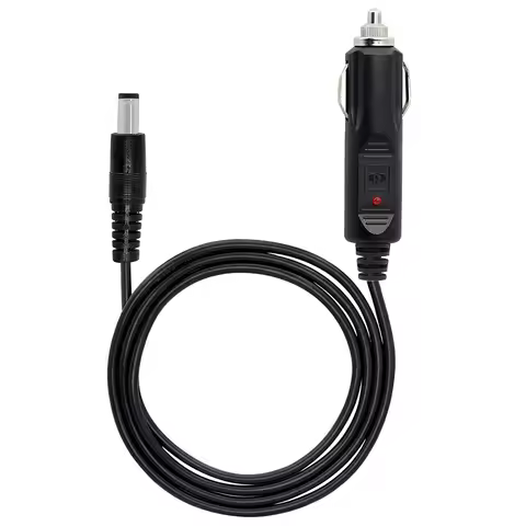 12V 10A DC Car Charger Auto Power Supply 18AWG Cable ，DC 5.5mm x 2.5mm to Car Cigarette Lighter Male