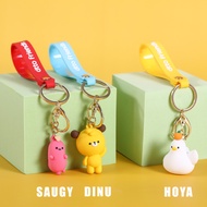 [dtto friends] Charm Key Ring-3 Styles/Set (Dinu/Hoya/Saugy 1 Piece Each)