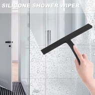 Shower Squeegee Silicone Window Squeegee Black Wiper Without Drilling Shower Cleaner with Hanging Ho