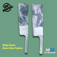 Pisau cacah daging jumbo lebar 9 cm full tank baja isen super tajam cap HISR Wonosobo