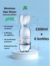 Montana Alps Naturally Alkaline Still Mineral Water - pH8 - (06 x 1500ml Bottle) Sweden